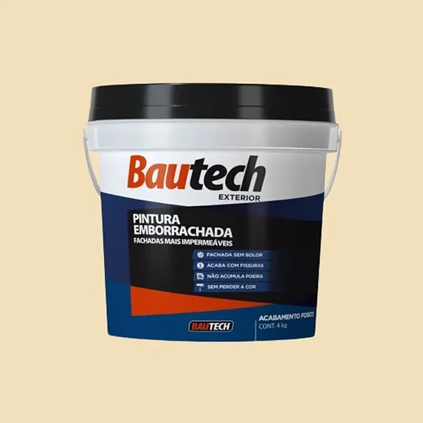 Tinta Acrilica Fosco 4Kg Pintura Emborrachada Areia Bautech