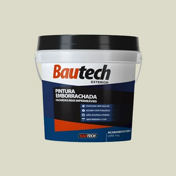 Tinta Acrilica Fosco 4Kg Pintura Emborrachada Gelo Bautech