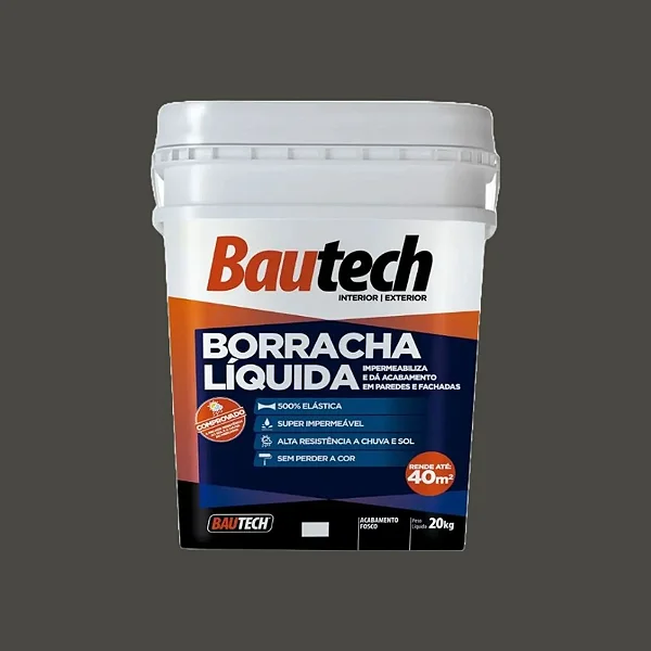Borracha Liquida 20Kg Cinza Grafite Bautech