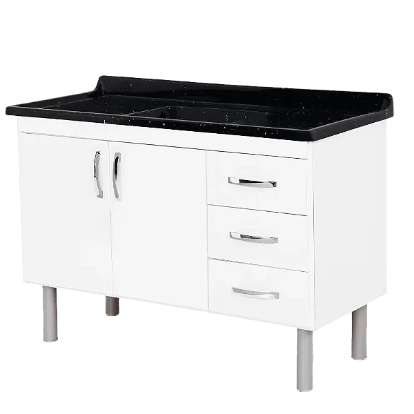 Gabinete Cozinha para Pia 120 Toquio Branco Rorato