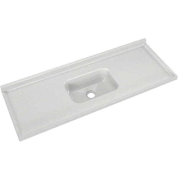 Pia Sintetica Granitada 120 X 55 Cm Branco Gelo Rorato