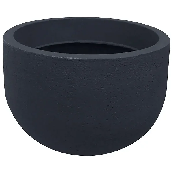 Vaso Plastico Rustico Redondo 45 Grafite Japi