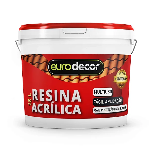 Resina Acrilica Brilhante 18 L Incolor Eurodecor