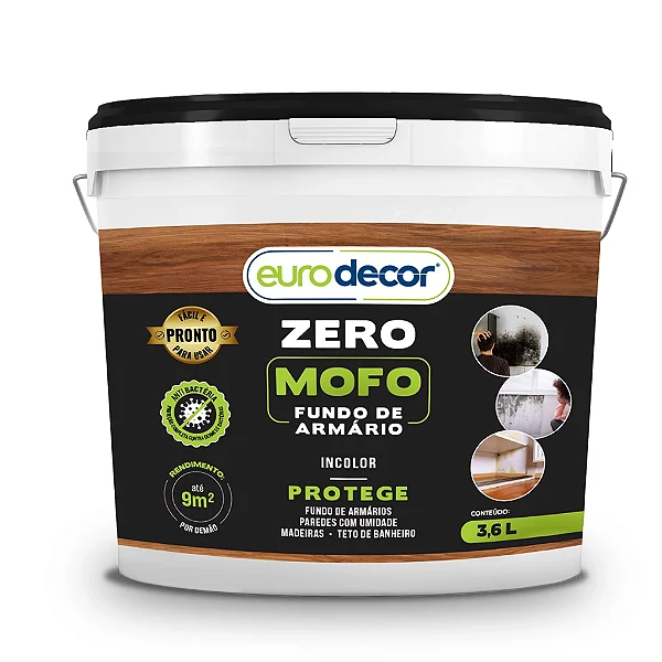 Zero Mofo Fundo De Armario 3,6 L Incolor Eurodecor