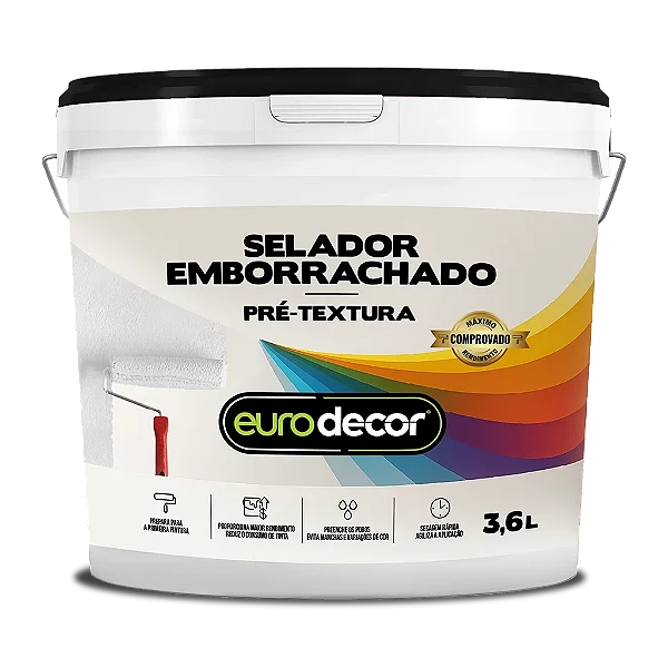 Selador Emborrachado Pre Textura 3,6 L Branco Eurodecor