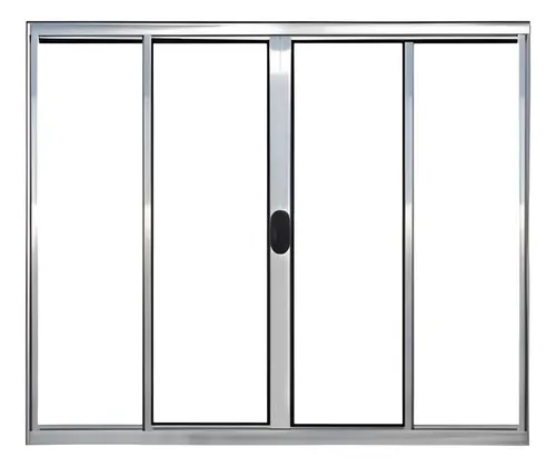 Janela Aluminio 4 Folhas 100X120 Brilhante Dl Esquadrias