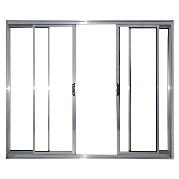 Janela Alumínio 4 Folhas 100x120 Econômica Brilhante Janellot