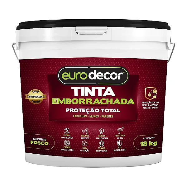 Tinta Emborrachada Fosco 18 Kg Areia Eurodecor