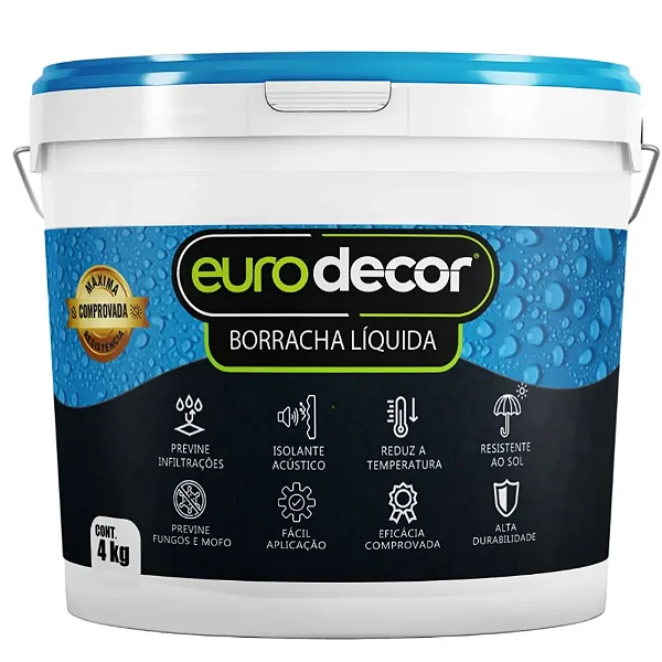 Borracha Líquida 4 Kg Areia Eurodecor