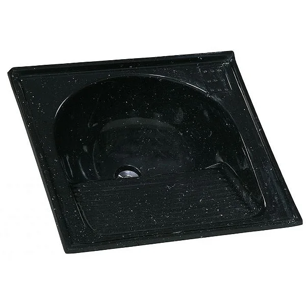 Tanque Mármore Sintético Granitado N1 60x60 Preto 500308 Rorato