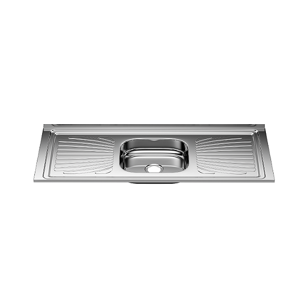 Pia Inox Monobloco Concretada 120x53cm Forminox