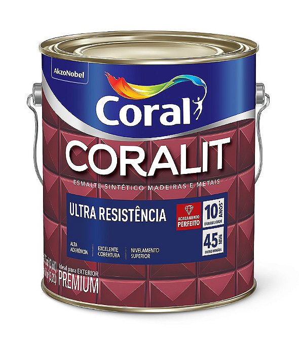 Esmalte Sintetico Coralit Ultra Resistencia Acetinado Branco 3,6L Coral