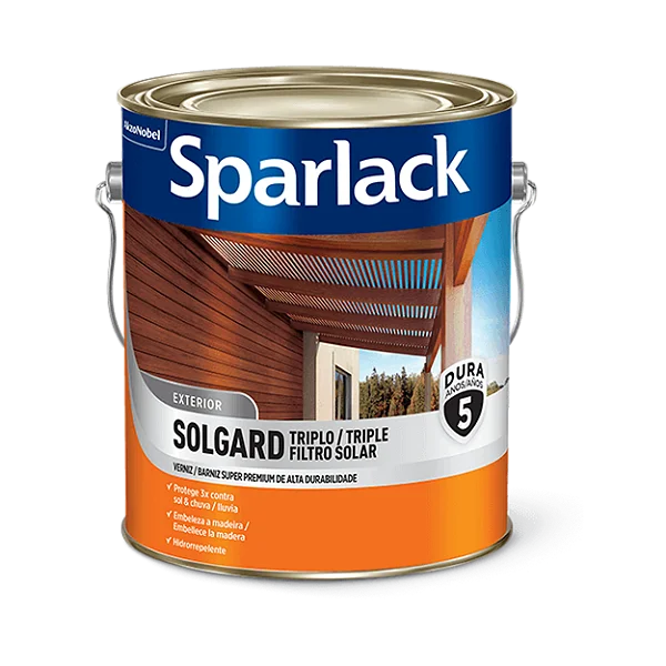 Verniz Solgard Triplo Filtro Solar Brilhante Natural 3,6L Coral