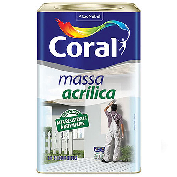 Massa Acrilica Branca 25Kg Coral
