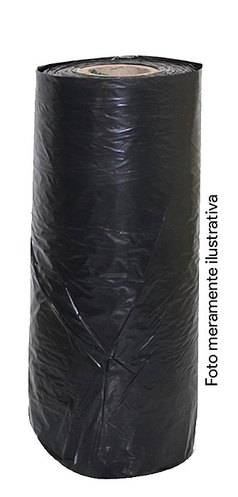Lona Plastica Preta Rolo 4X100M Plasitap