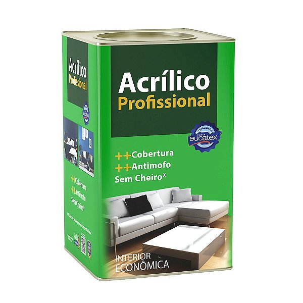 Tinta Acrilica Fosco Profissional 18L Branco Peg & Pinte Eucatex