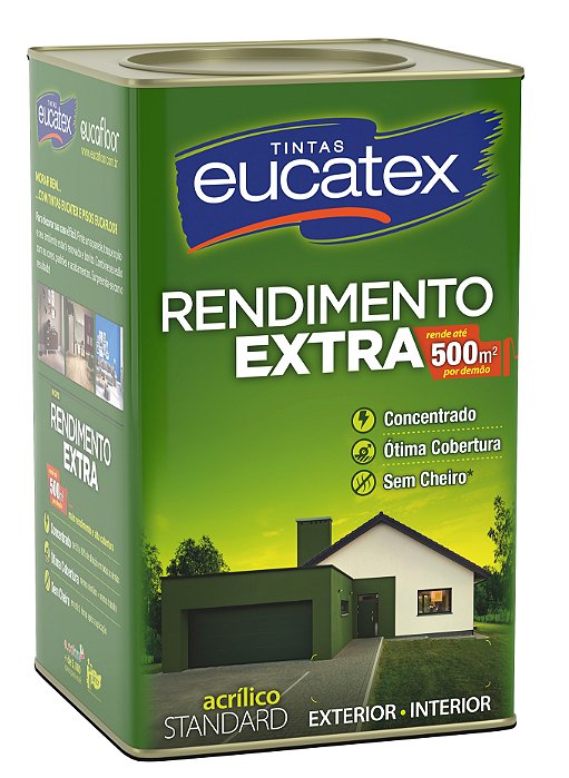 Tinta Acrilica Fosco 18L Gelo Rende Extra Eucatex