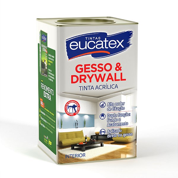 Tinta Gesso & Dry Wall 18L Branca Eucatex
