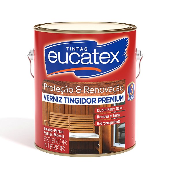 Verniz Brilhante 3,6L Mogno Eucatex