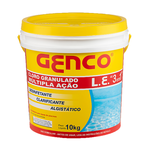 Cloro Genco 10kg 3 em 1 multipla ação