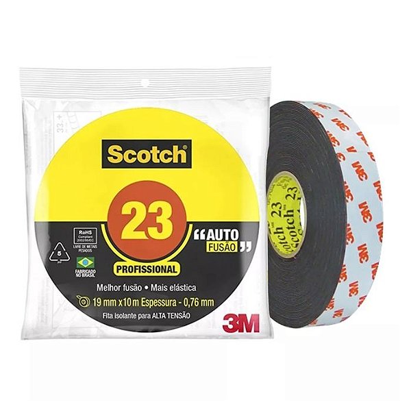 Fita Isolante 19mm X 10m Autofusao Scotch23 Alta Tensao 3M