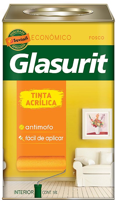 Tinta Acrilica Fosco Glasurit Branco Neve 18L Suvinil