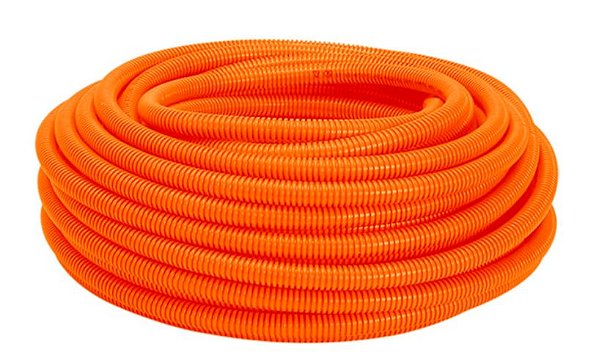 Eletroduto Corrugado Flexivel Reforçado 32mm X 25m Laranja Amanco