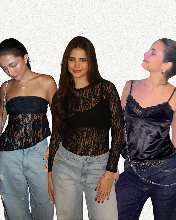 Kit Renda: Blusa Hannah, Blusa Bruna + Blusa Maria Antônia