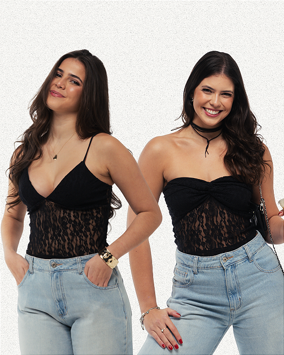 Kit Blusa Pietra + Tube Top Dani Renda