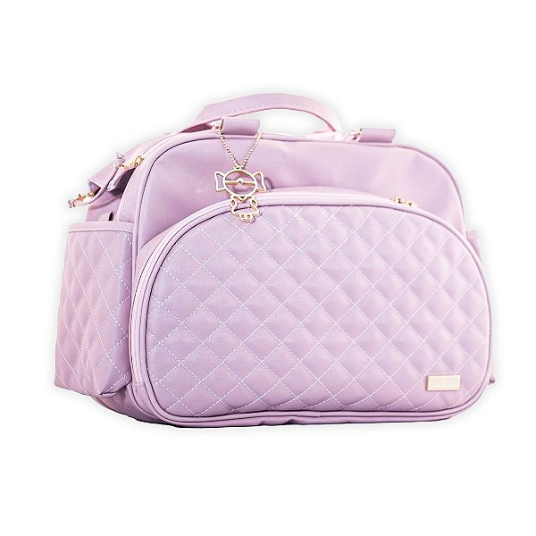 Bolsa Maternidade Matelassê Pérola Rosa