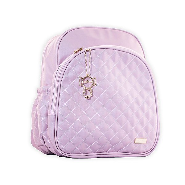 Mochila Maternidade Matelassê Pérola Rosa