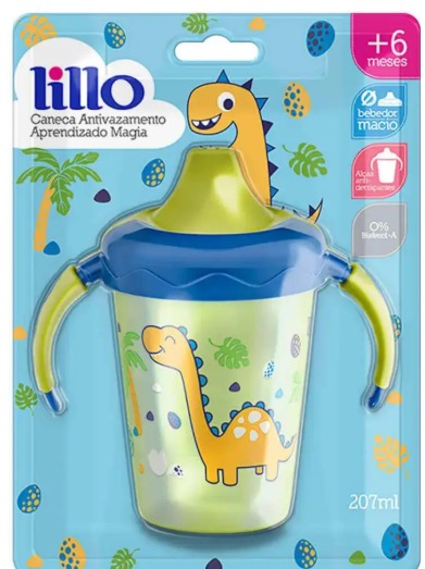 Caneca Antivazamento de Aprendizado Magia 207ml Lillo - Dinossauro