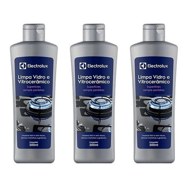 3 Limpa Vidro e Vitrocerâmico Electrolux - 200ml