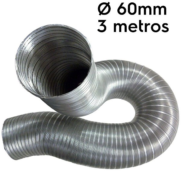Tubo Semi Rígido em alumínio 60mm com 3m