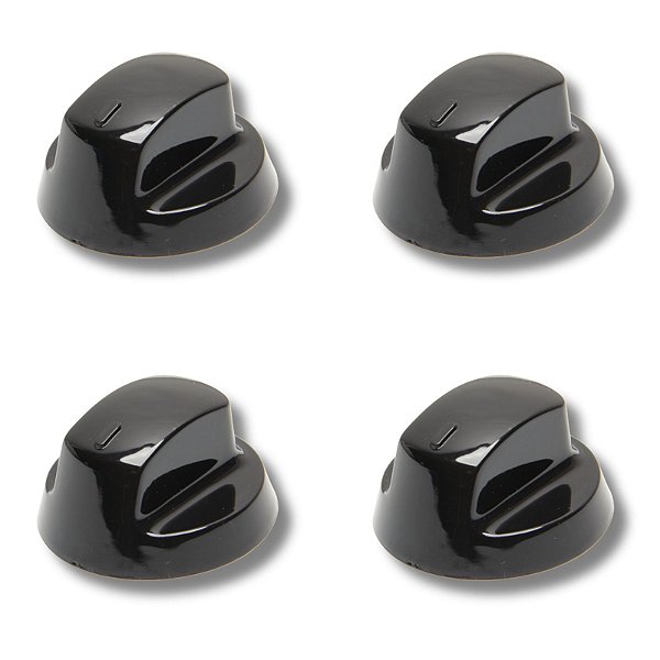 Kit com 4 Botões Preto para Fogão Cooktop Electrolux 50SBC 52ERS 52EXR 52LBR 52LBS 52LBU 52LXS 52LXU 52RBL 52RXL 52SBC 52SBL 52SMB 52SMC 52SXC 52SXL GC58V KE4GP