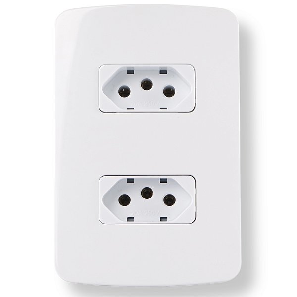 Conjunto 4×2” 2 tomadas 2P+T separadas 20A 250V~