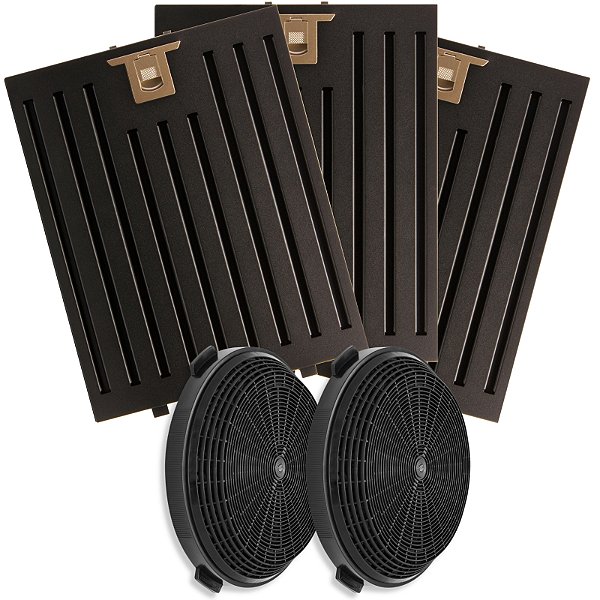 Kit Filtros para Coifa Electrolux Preta Pro Series 90CTV - Carvão e Metálicos