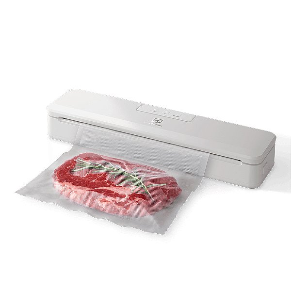 Seladora a Vácuo Electrolux Portátil com 10 Sacos Gofrados 20x30 cm BPA Free e Dupla Selagem