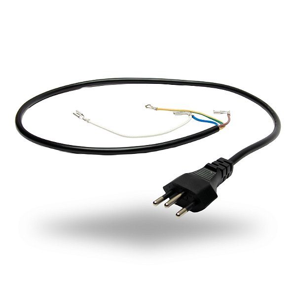 Cabo Elétrico Original Electrolux Para Cafeteira ECM20 ECM22 A24025301 3x0,75mm² 10A 70cm