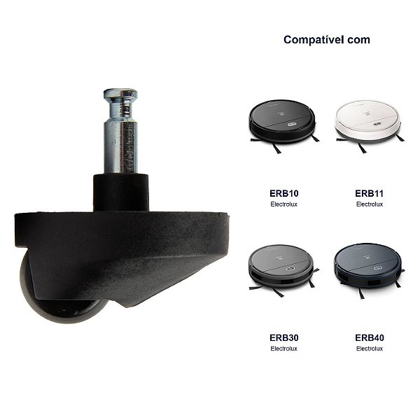 Rodízio Frontal Completo Electrolux para Robô Aspirador ERB10 ERB11 ERB20 ERB30 ERB40 - A23920401