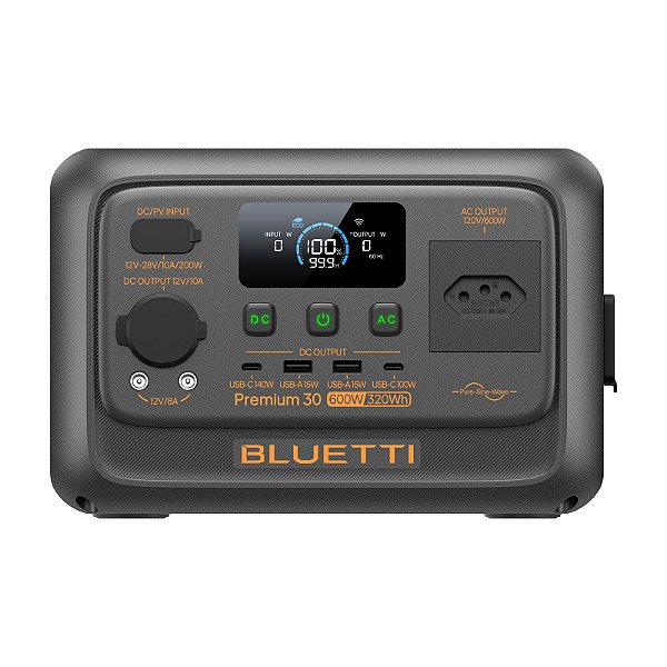 Bluetti Premium 30 V2 600W 320Wh 120V - Estacao de Energia Portatil