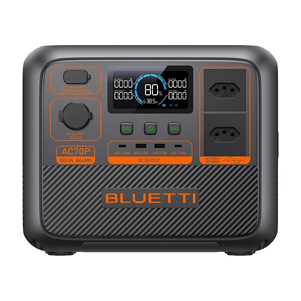 Bluetti AC70P 1000W 864Wh 120V - Estação de Energia Portátil