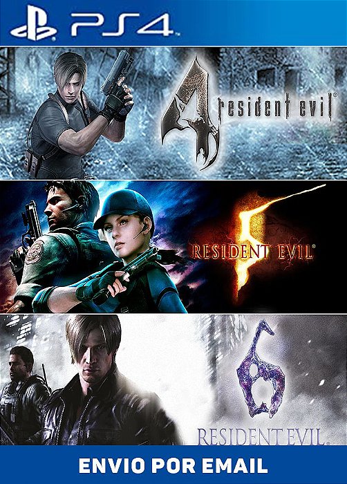 Pacote Triplo Resident Evil PS4 midia digital