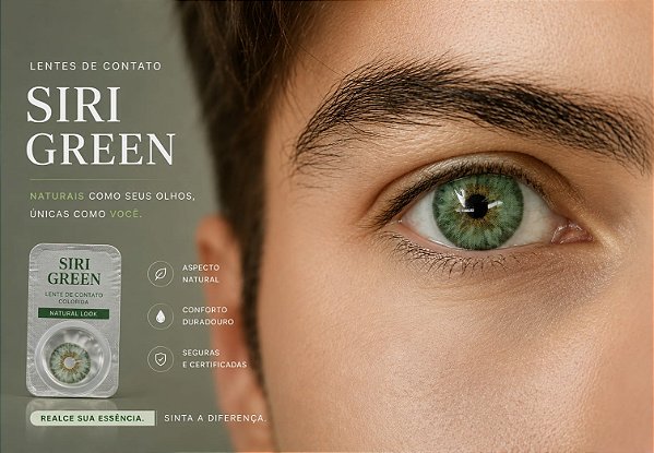 Lentes de contato Siri Green/14mm anual