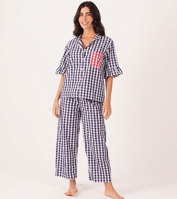 Pijama Calça Midi Vichy