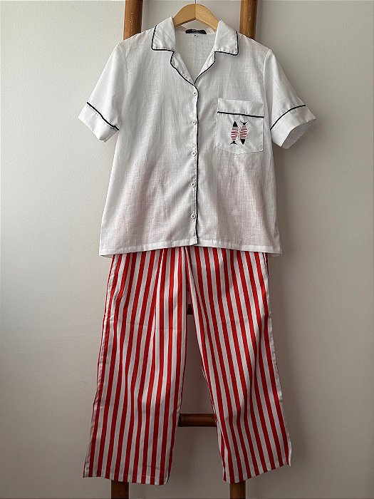 Pijama Mar Calça Midi