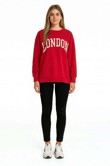 Moletom Vermelho Feminino London