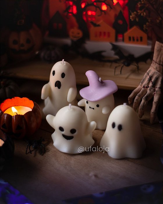 Família Fantasma - Velas Decorativas de Fantasminhas
