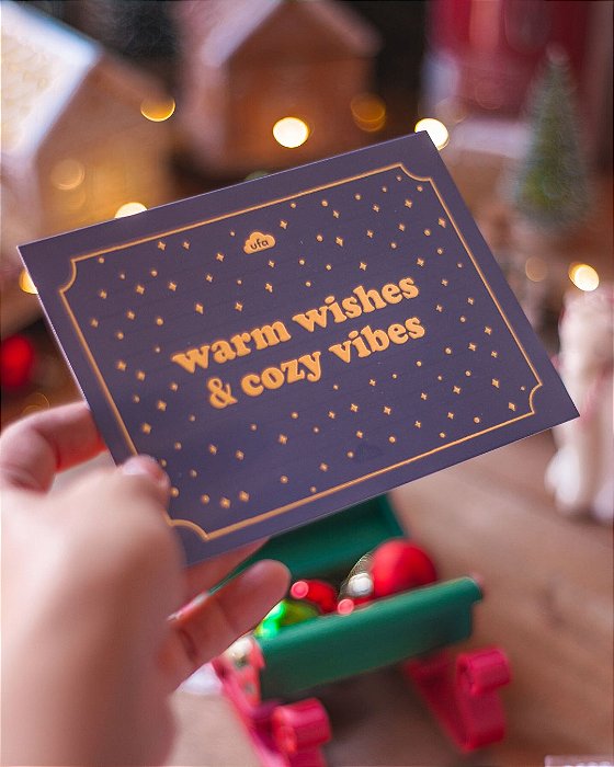 Cartão de Presente - warm wishes & cozy vibes