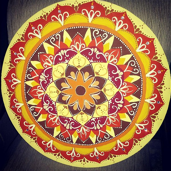 Quadro decorativo de mandala em mdf